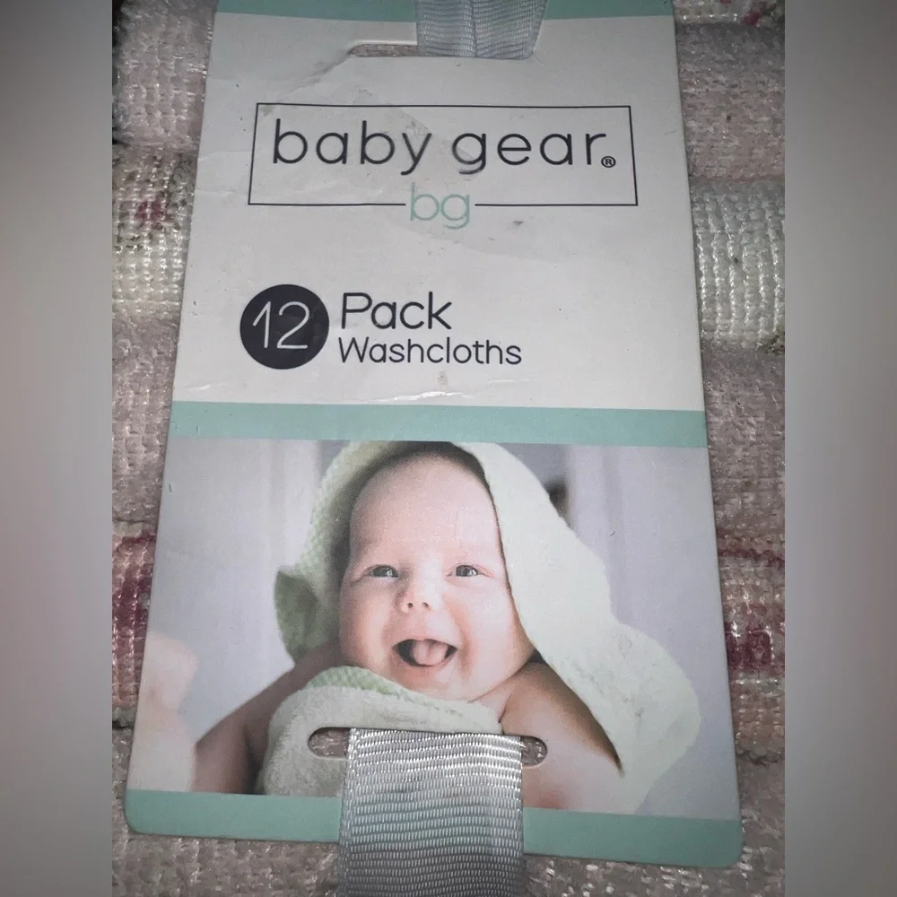 Baby Gear Floral and Pink Washcloths - 12 pack - NEW
